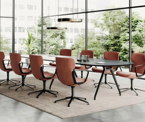 Wilkhahn-Sitze aus dem Programm Intra in einem Besprechungsraum
