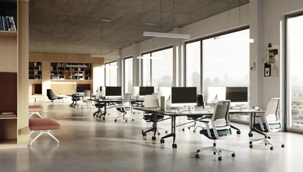 Wilkhahn Me Stühle in einem Büroraum