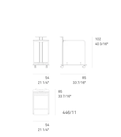 Wilkhahn Four-wheeled Trolley Dimensions