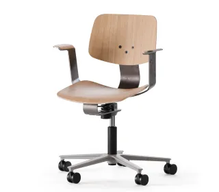 WiChair Raw steel Natur front Wilkhahn