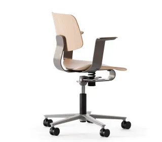 WiChair Raw steel Natur back Wilkhahn