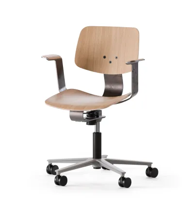 WiChair Raw steel Natur front Wilkhahn