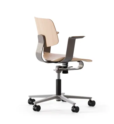 WiChair Raw steel Natur back Wilkhahn