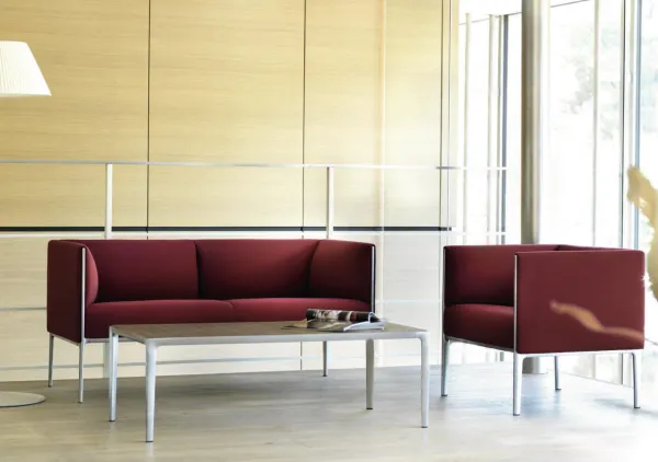 Wilkhahn-Sofa aus dem Programm Asienta in Rot